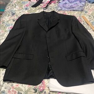 Calvin Klein Classic Black Pinstripe Men's Blazer and Slacks